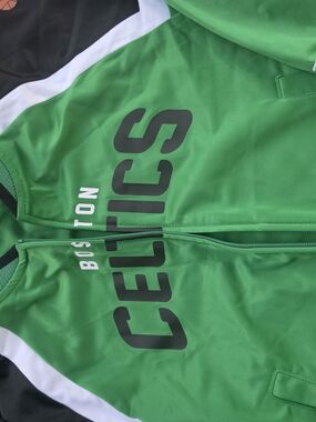 Women's Starter Kelly Green Boston Celtics Slam Dunk Raglan Full-Zip
